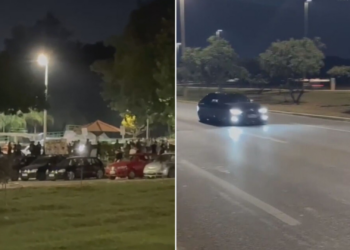 Jovens são presos após PM flagrar racha em Brasília; veja VÍDEO